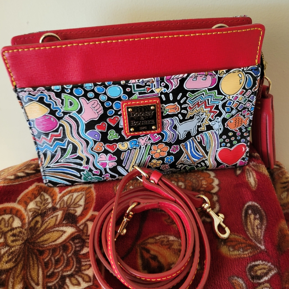 Dooney & Bourke Whimsey Crossbody or Clutch Tassel Bag. Rare and Hard to Find.